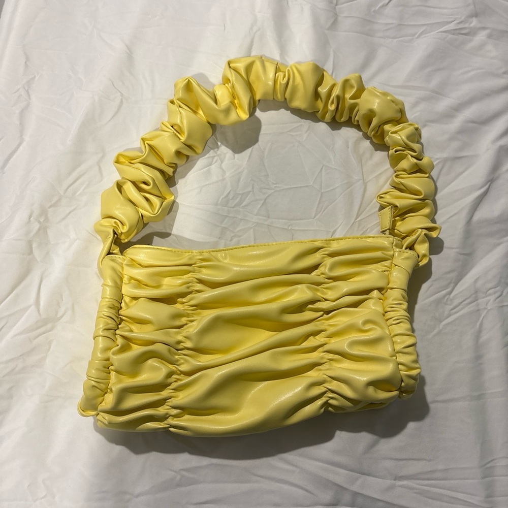 ASOS Yellow Ruched Shoulder Bag